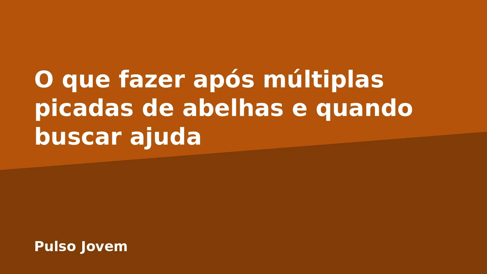 O que fazer após múltiplas picadas de abelhas e quando buscar ajuda