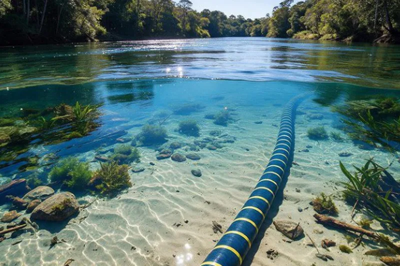 Como a fibra óptica subfluvial conecta redes em áreas da Amazônia