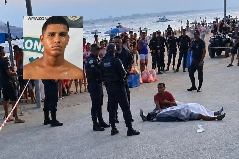 Jovem é morto a tiros na Praia da Ponta Negra, em Manaus